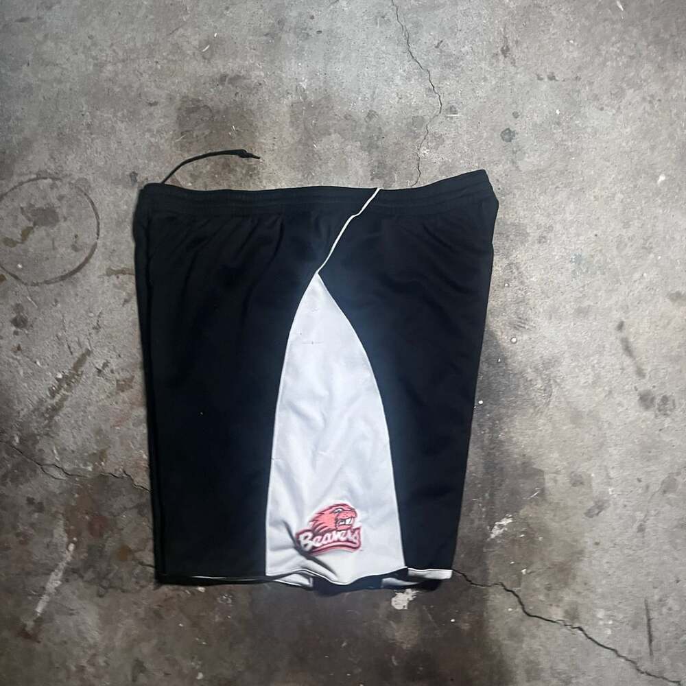 Vintage Y2K Oregon State Beavers Reversible Basketball Shorts Black White
